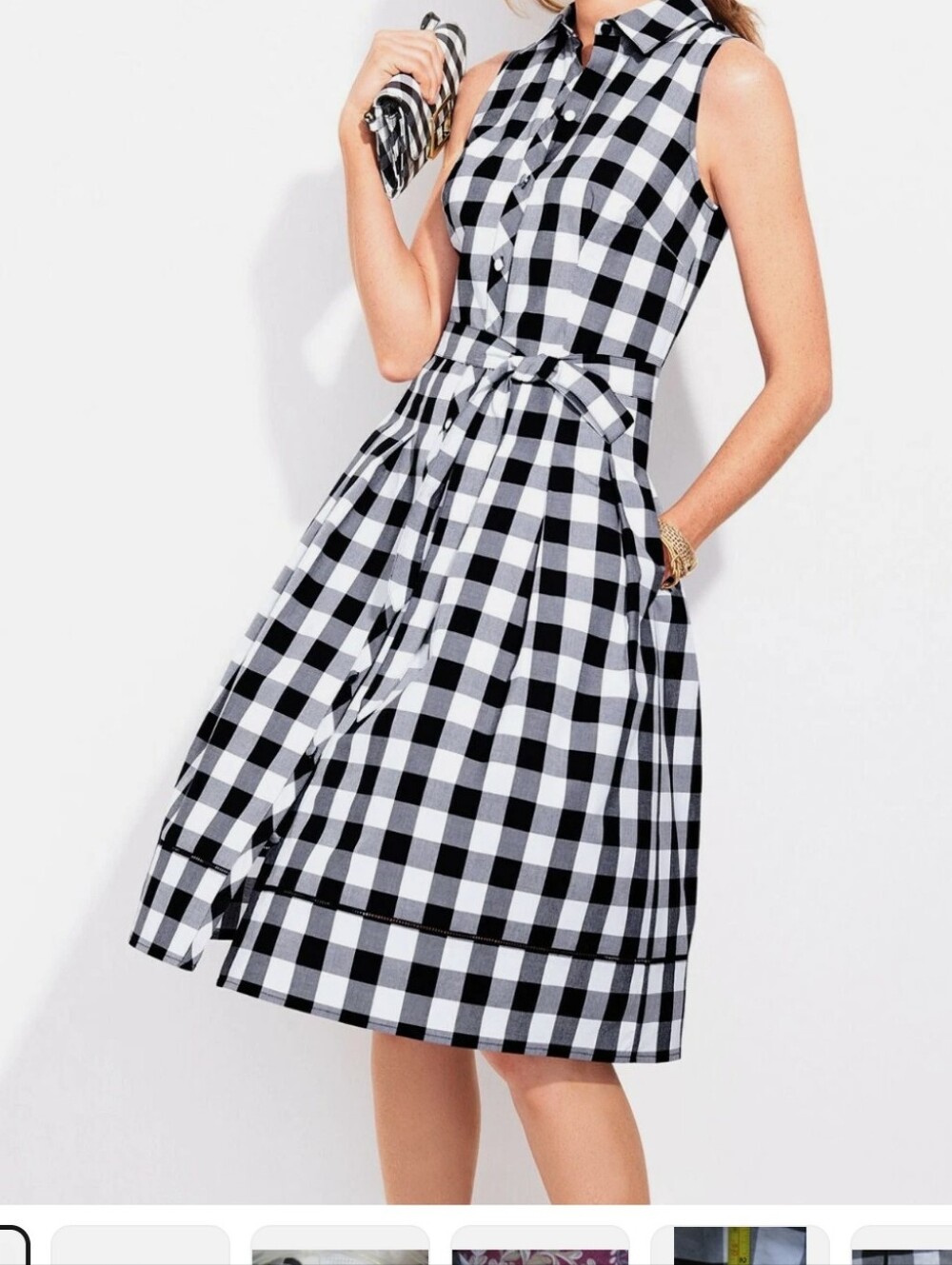 Talbots Buffalo Plaid Button-Up Shirt Dress